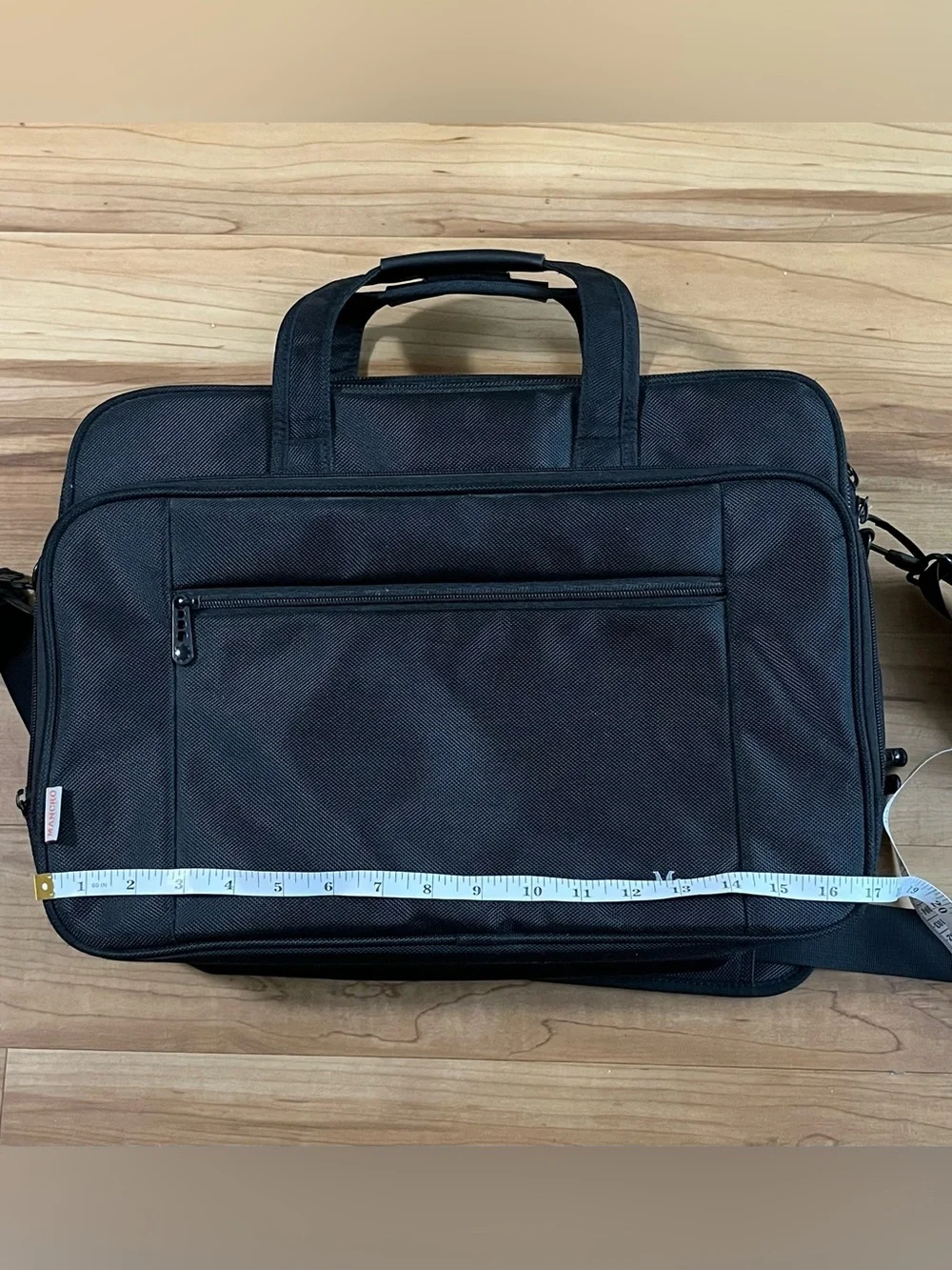 Mancro Black Laptop Briefcase Messenger Bag Multi Compartment